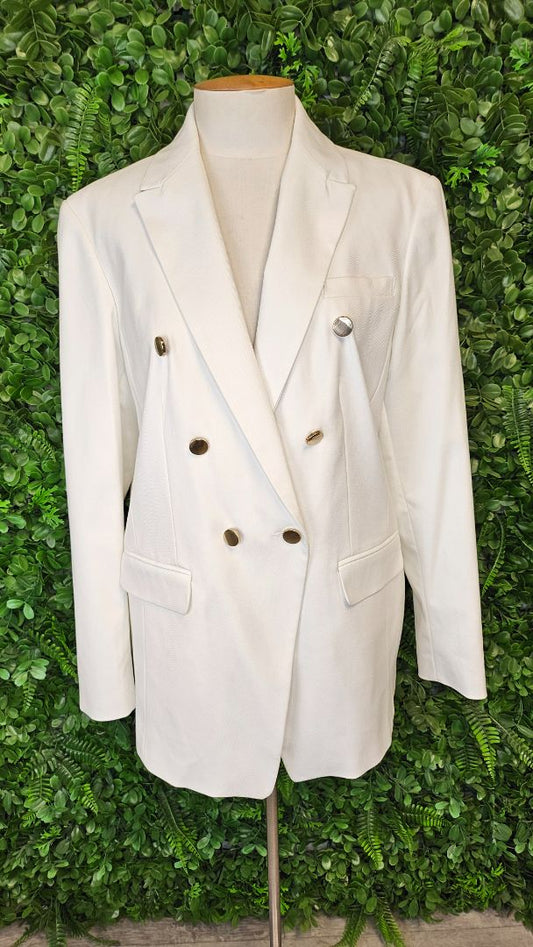 Next White Double Breasted Blazer BNWT (18)