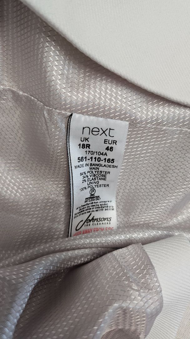 Next White Double Breasted Blazer BNWT (18)