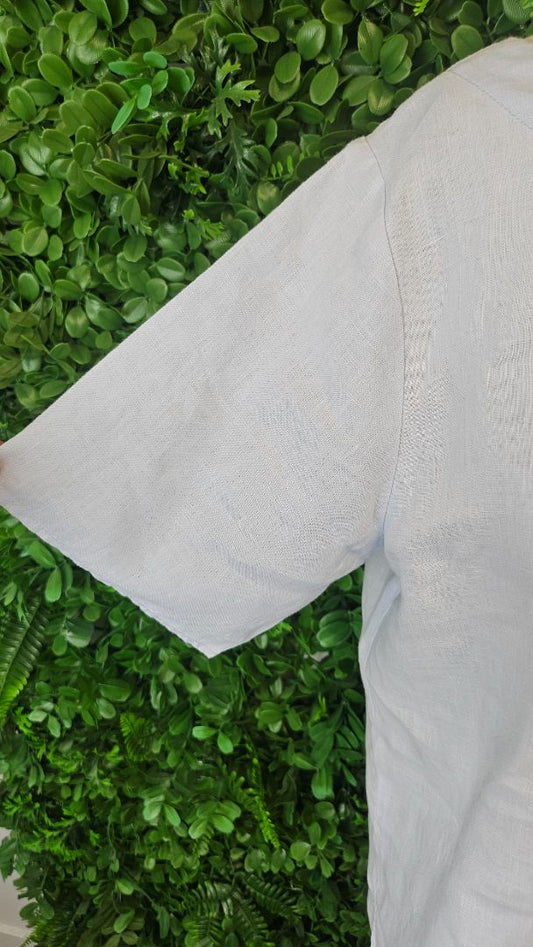 Soeur Blue Linen Top (12)