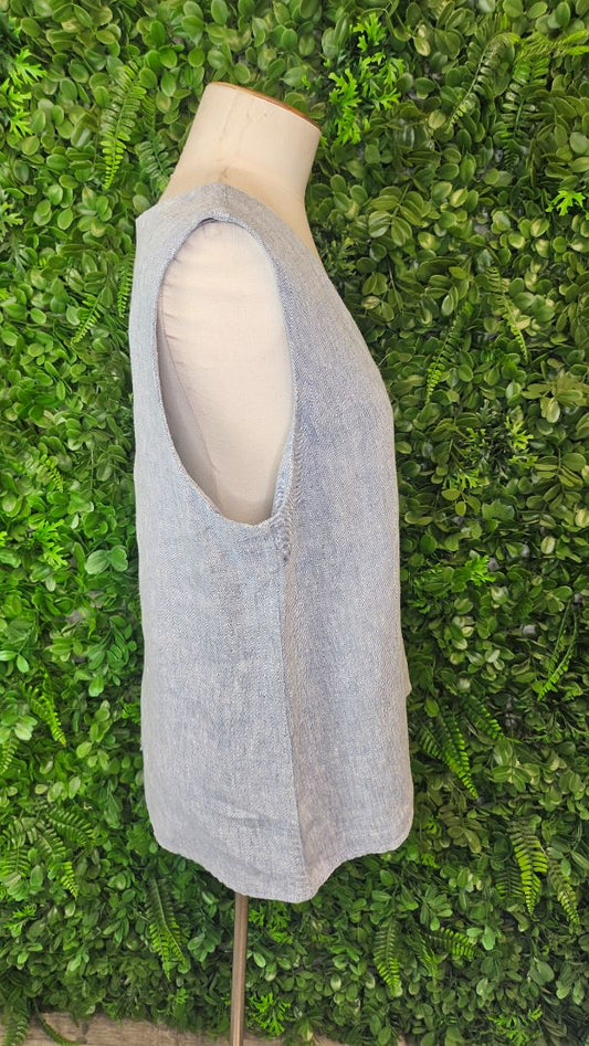 Max Blue Linen Tank Top (14)