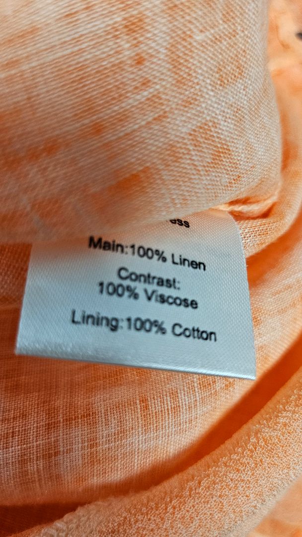 Verge Orange Linen Dress (12)
