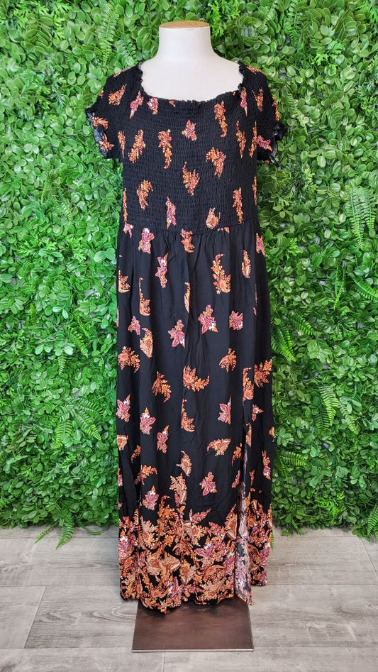 City Chic Black Shirred Dress (18)