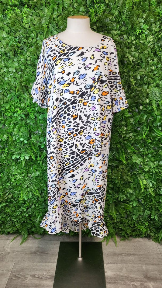 Charlo Animal Print Ruffle Hem Dress (12)