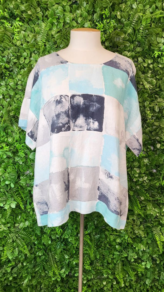 Foil Multi Linen Top (12)