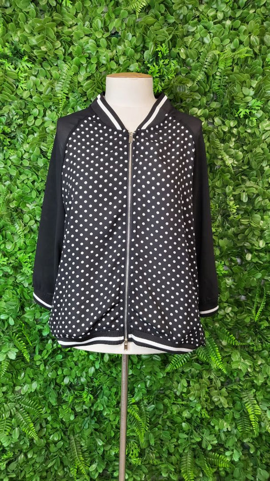 Madly Sweetly Dots Print Bomber (14)