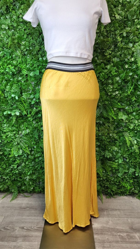 Lemon Tree Yellow Sateen Skirt (14)