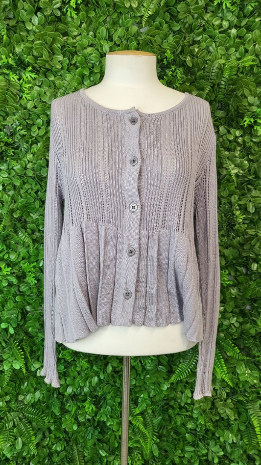 Sabatini Grey Lace Pleat Cardi BNWT (14)