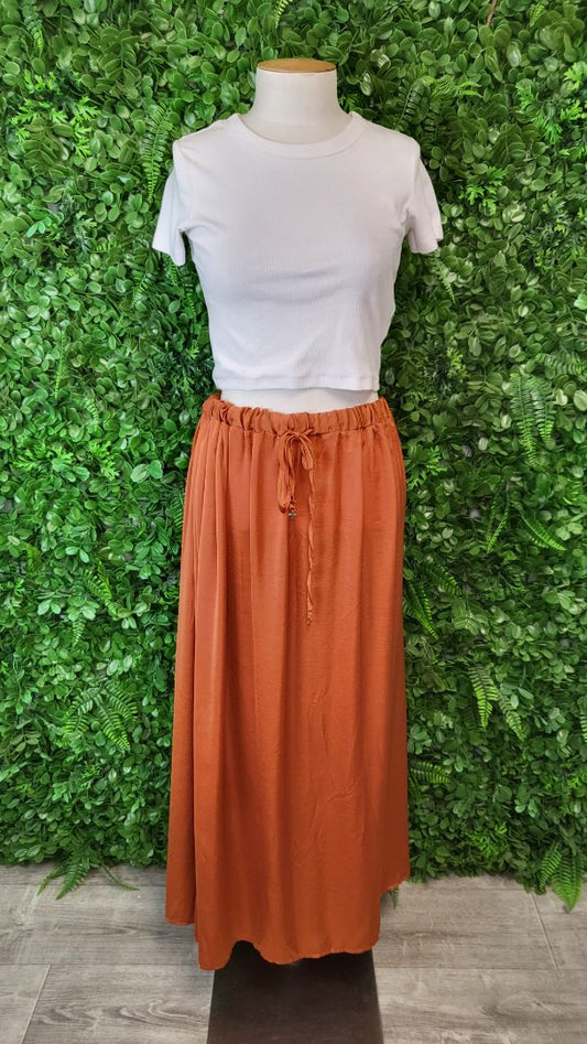 Stella Gemma Orange Sateen Skirt (14)