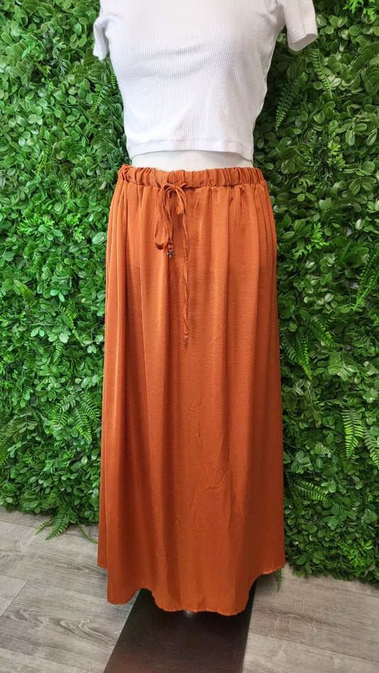 Stella Gemma Orange Sateen Skirt (14)