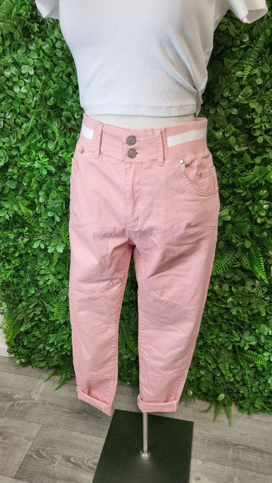 Style Laundry Pink Denim Joggers (10-12)