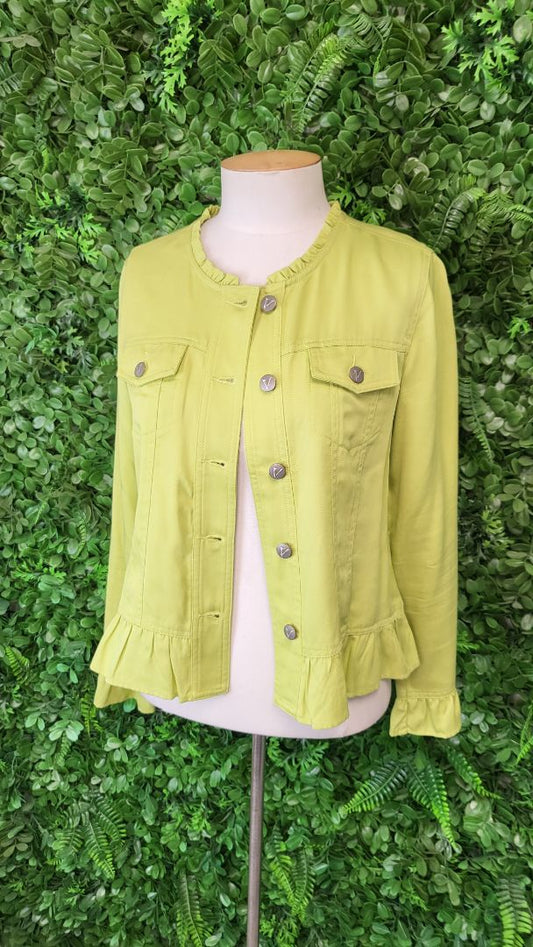 Vassalli Green Frill Hem Jacket (8)