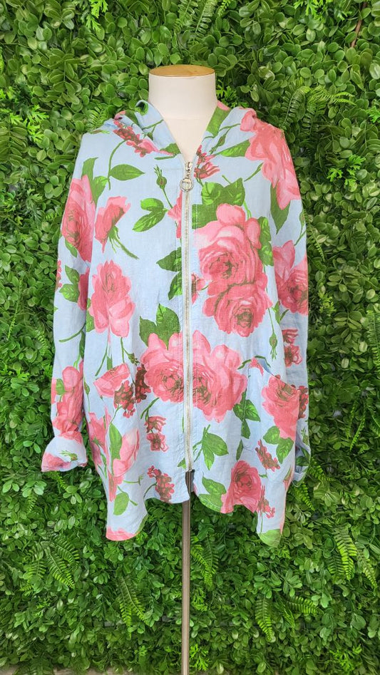 Helga May Multi Floral Linen Jacket (14-16)
