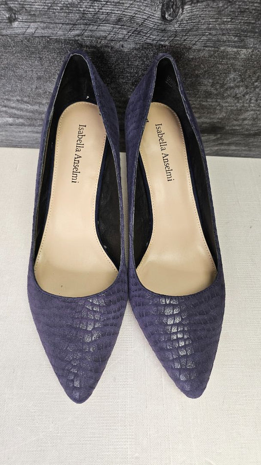 Isabella Anselmi Blue Textured Pumps (39.5)