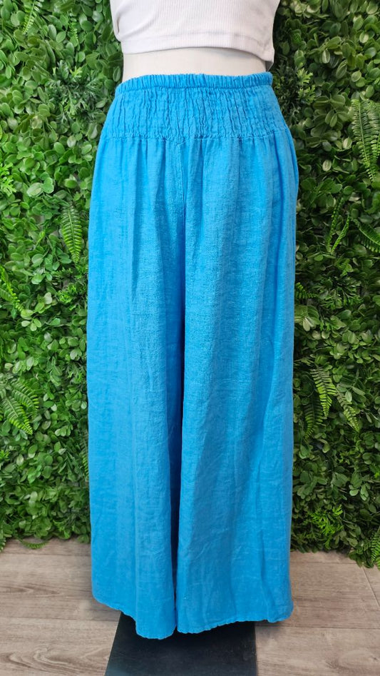 Lacassa Dark Blue Zuri Linen Pant BNWT (10-16)