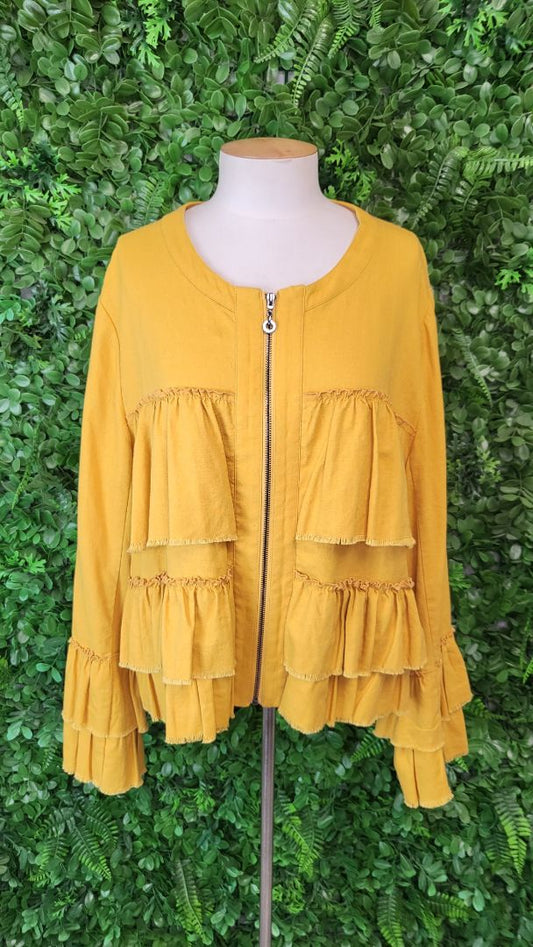 Lemon Tree Mustard Frill Jacket (20)