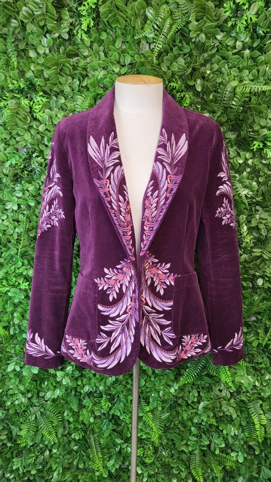 Joe's Boutique Plum Velvet Blazer (10)