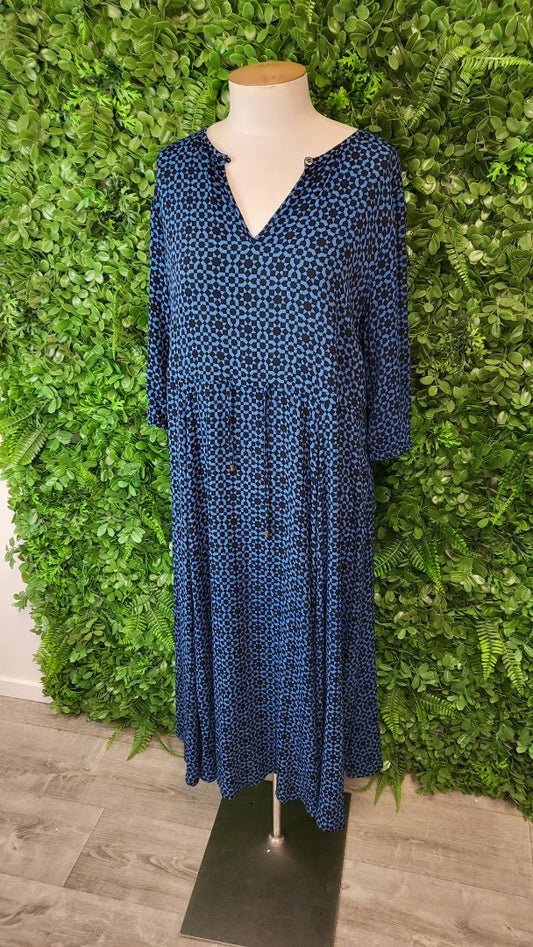 Sylvester Blue Print Dress (12-14)