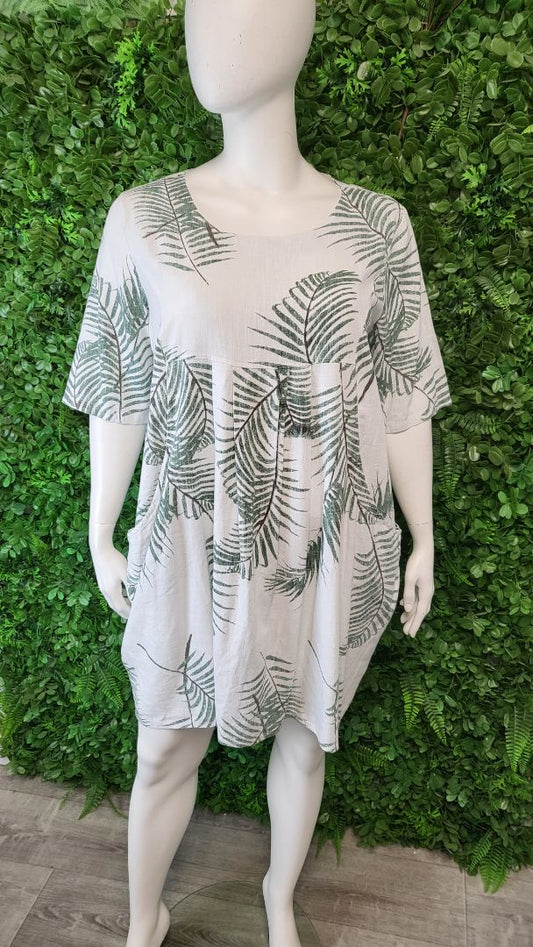 Ruby Rain Print Palm Dress (20)