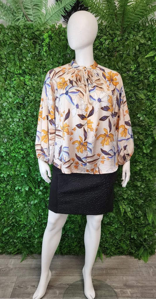 Motto Floral Sateen Top (16-18)