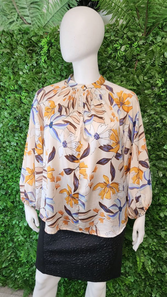 Motto Floral Sateen Top (16-18)
