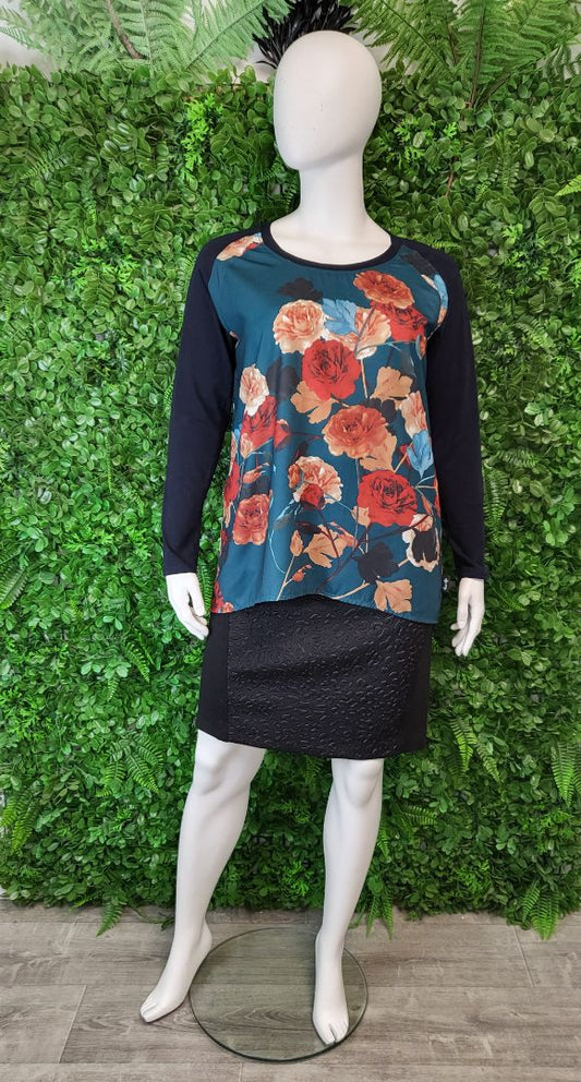 Jellicoe Floral Contrast Print Top (18)