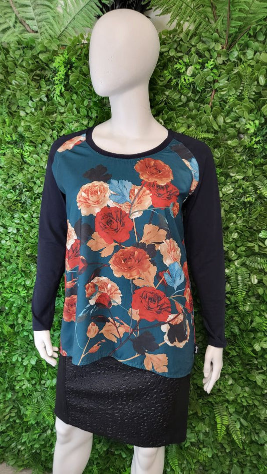 Jellicoe Floral Contrast Print Top (18)