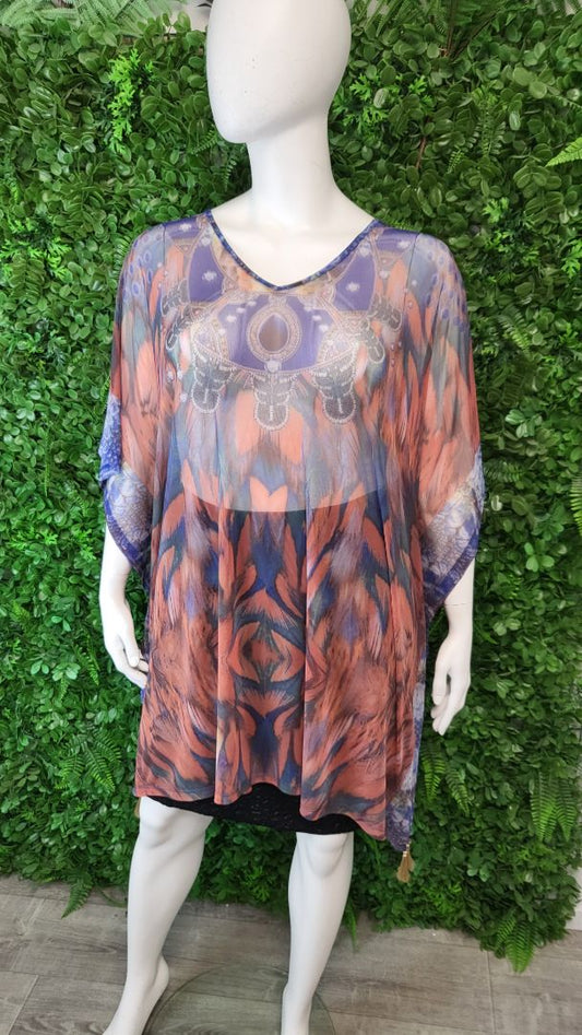 TS Print Island Time Kaftan BNWT (18-20)