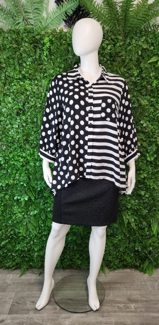 Pretty Basics Black/White Contrast Shirt (18)