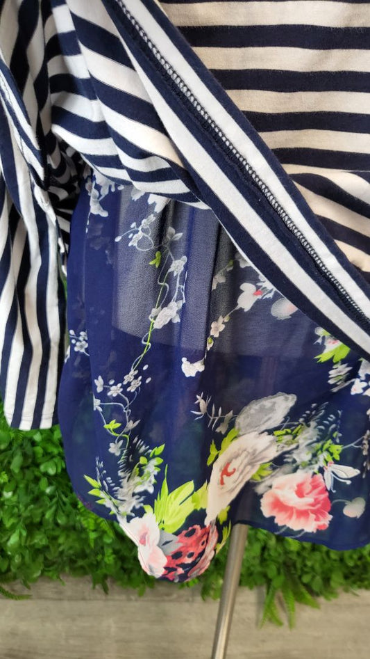 Augustine Stripe/Floral Contrast Top (18)