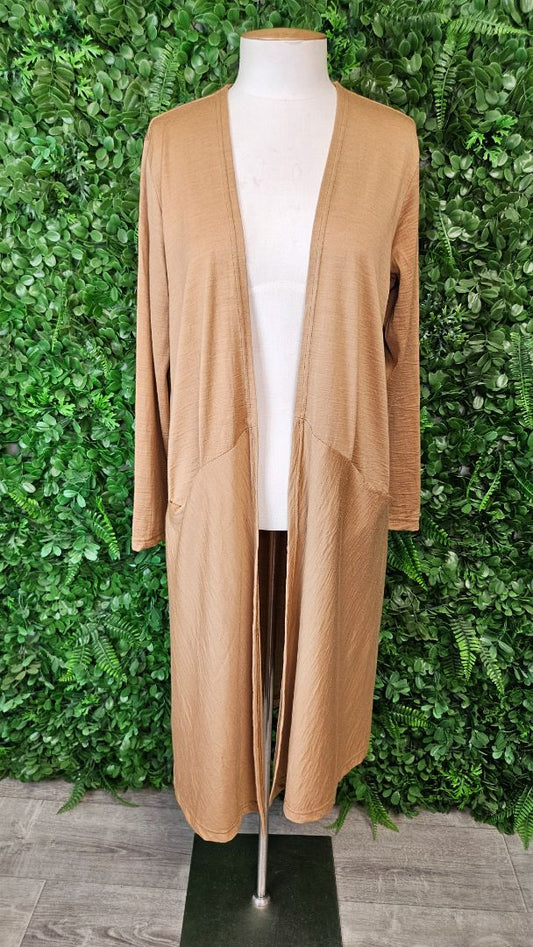 Noble Wilde Tan Longline Merino Cardi (12)