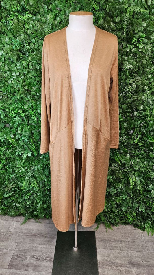 Noble Wilde Tan Longline Merino Cardi (12)