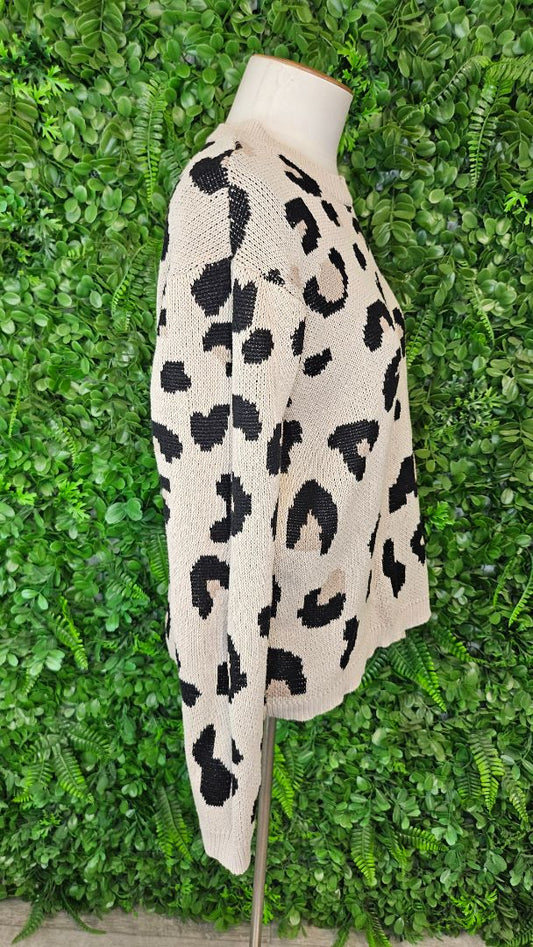 Tuesday Taupe Animal Print Knit (XS-S)