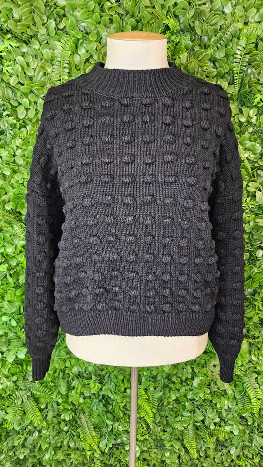 Decjuba Black Bobble Knit Jumper (12-14)