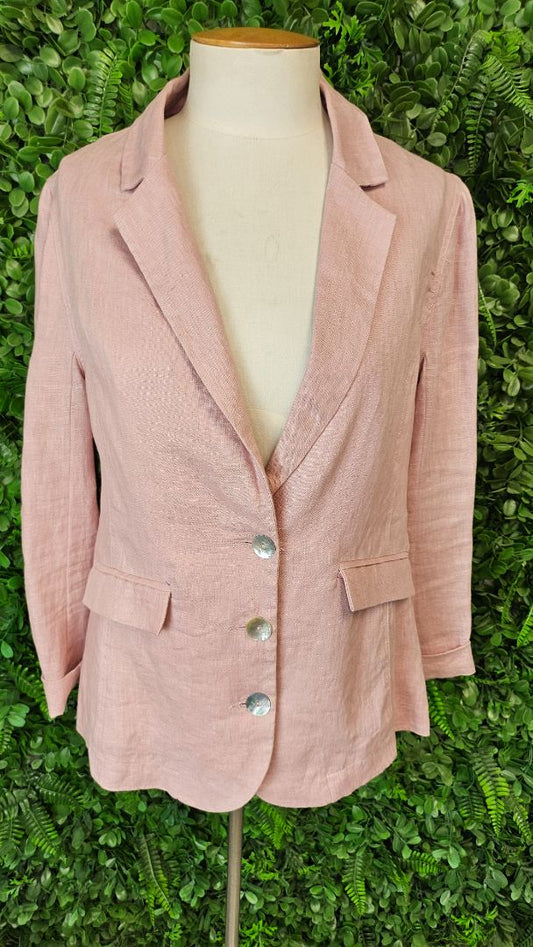 Lordship Pink Linen Blazer (10)