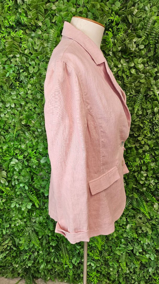 Lordship Pink Linen Blazer (10)