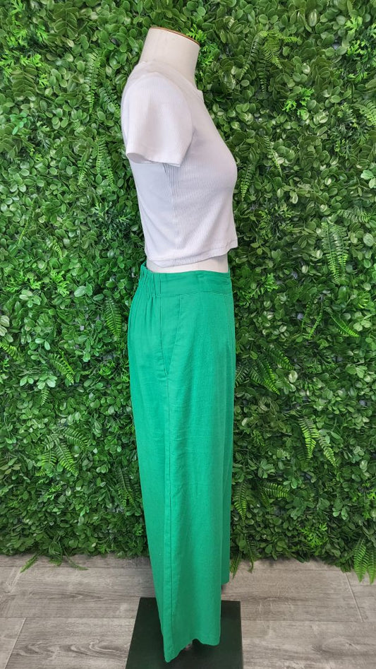 Sportsgirl Green Wide Leg Pant (18)