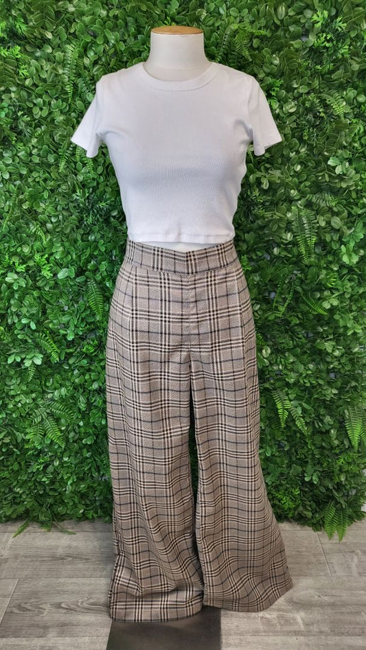 Knewe Check Como Wide Leg Pant BNWT (18)