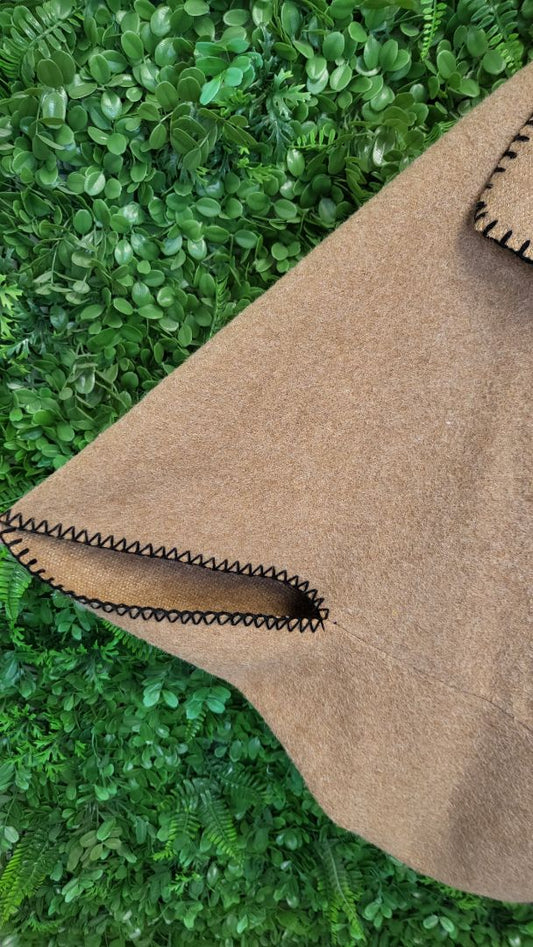 Unknown Tan Poncho Cardi (OSFM)