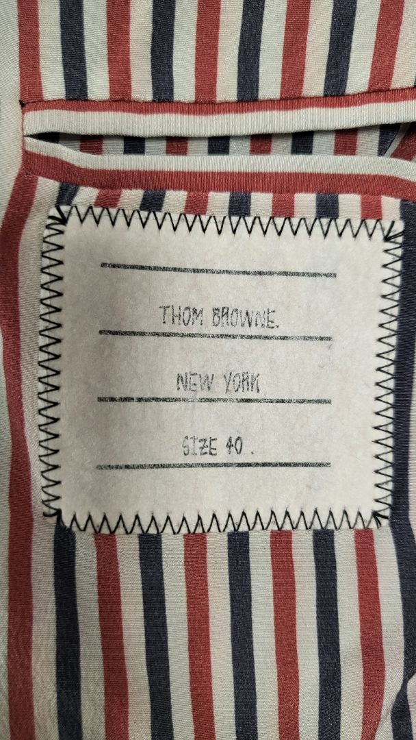 Thom Brown Navy Textured Blazer (6-8)