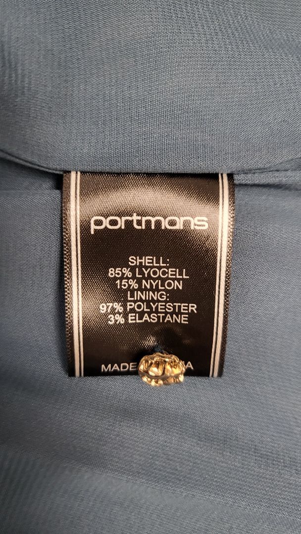 Portmans Teal Floral Tops (10-12)