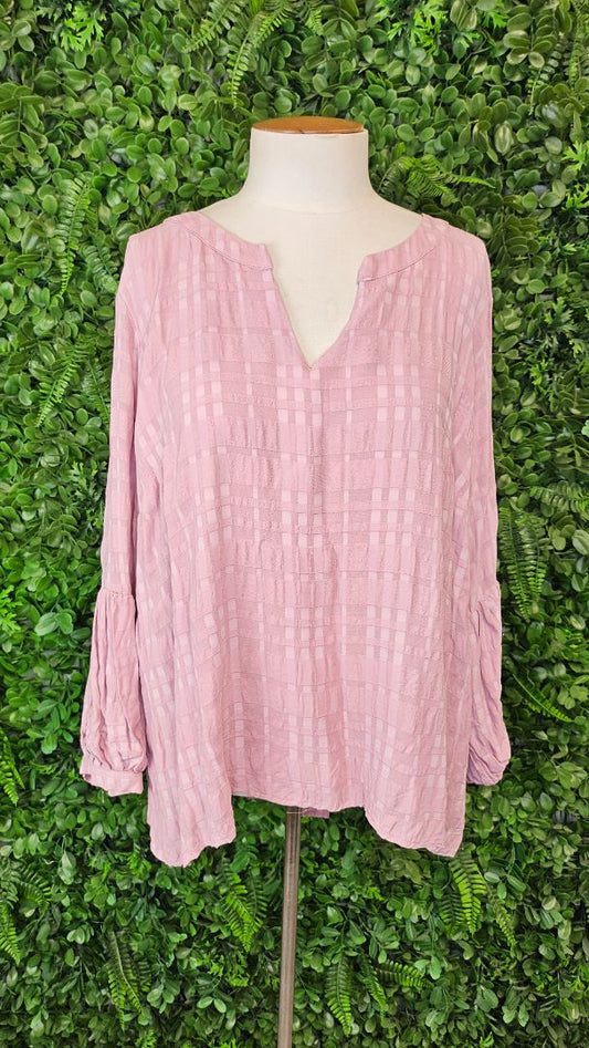 Annah Stretton Rose Pink Textured Top (16-18)