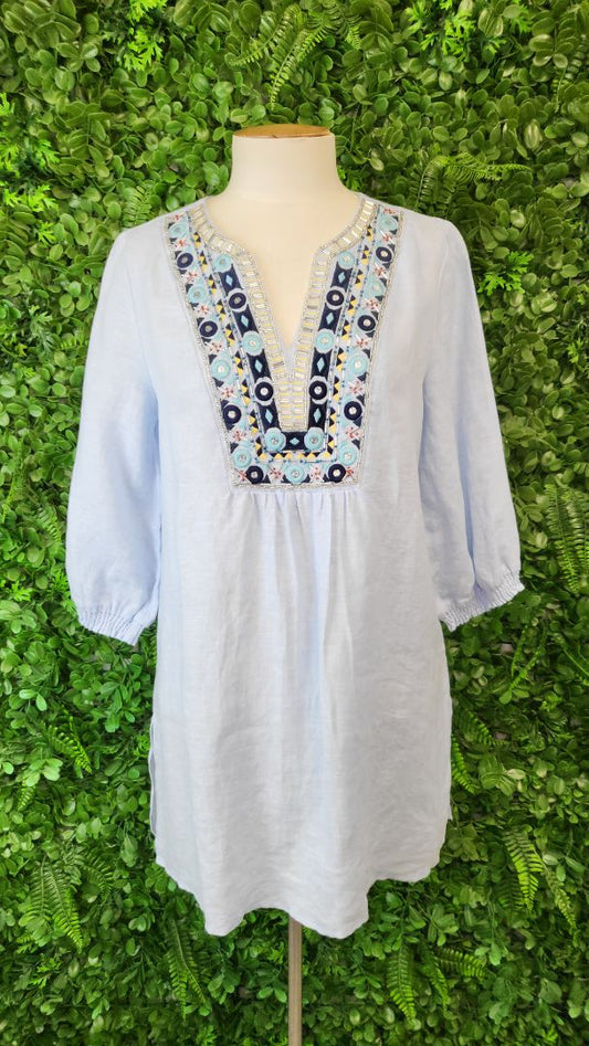 Blue Illusion Blue Tunic Top (10)