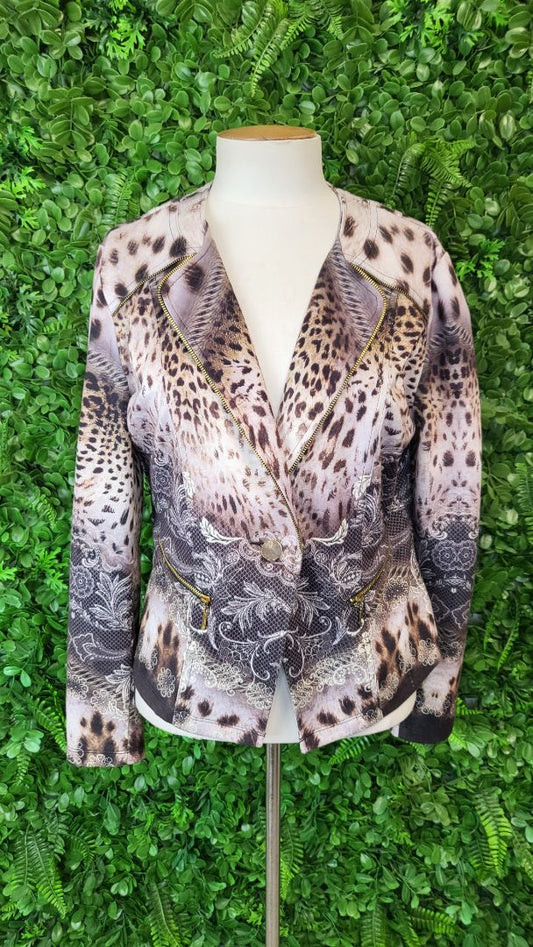 Seven Stars Brown Print Jacket (10-12)
