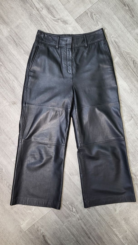 Witchery Black Leather Pants (10)