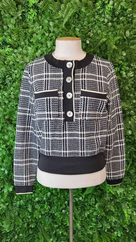 Zara Check Textured Top (10)