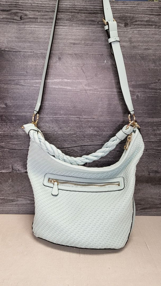 Guess Pale Blue Hassie Bucket Bag (27cmx26x10cm)