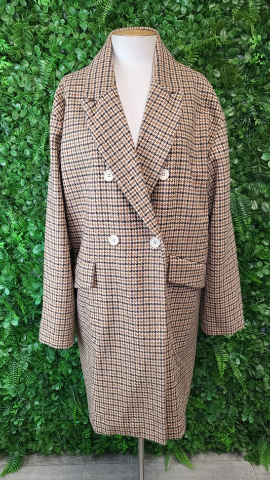 Ghanda Brown Houndstooth Coat (14-16)