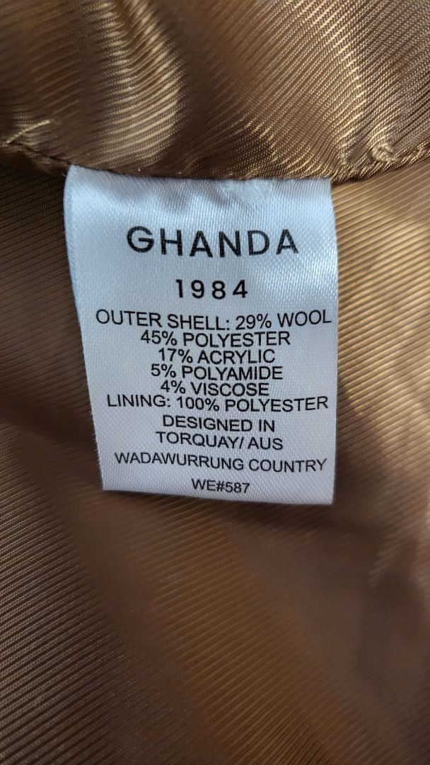 Ghanda Brown Houndstooth Coat (14-16)