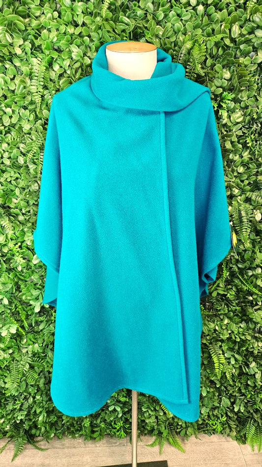 Michelle Aqua Cashmere/Wool Wrap (OSFM)