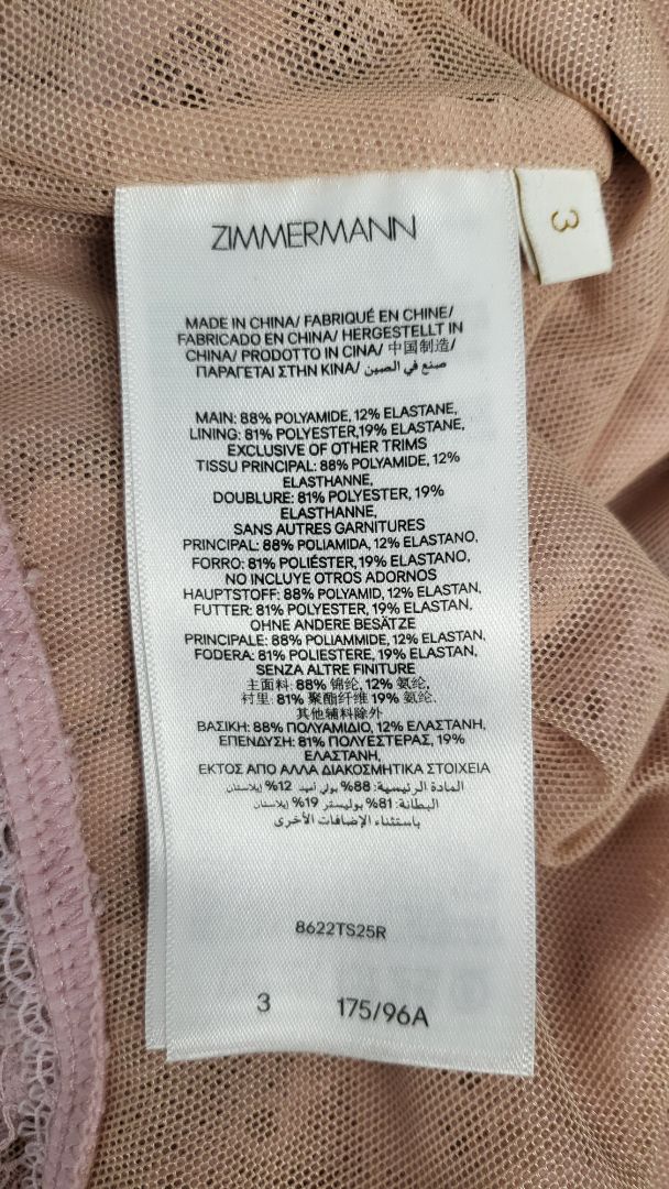 Zimmerman Pink Lace Bodysuit (12-14)